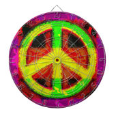 60's Peace Sign Retro Art Dart Board Dartscheibe (vorne)