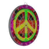 60's Peace Sign Retro Art Dart Board Dartscheibe (Vorderseite Links)