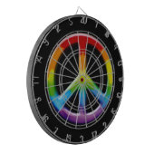 60's Peace Sign Retro Art Dart Board Dartscheibe (Vorderseite Links)