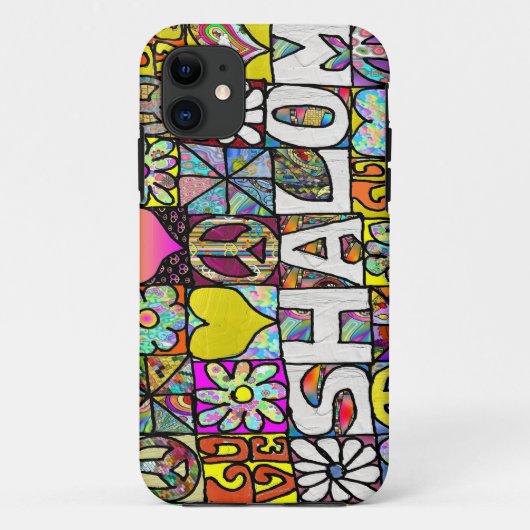 60s Psychedelic Shalom LOVE Case-Mate iPhone Hülle (Rückseite)