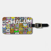 60s Psychedelic Shalom LOVE Gepäckanhänger (Vorderseite horizontal)