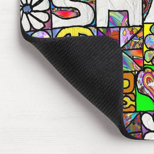 60s Psychedelic Shalom LOVE Mousepad (Ecke)