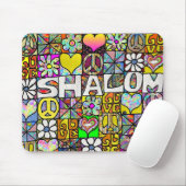 60s Psychedelic Shalom LOVE Mousepad (Mit Mouse)
