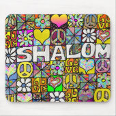 60s Psychedelic Shalom LOVE Mousepad (Vorne)