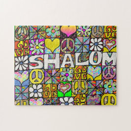 60s Psychedelic Shalom LOVE Puzzle