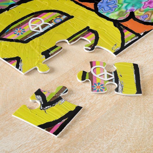 60s Psychedelic Shalom LOVE Puzzle (Seite)