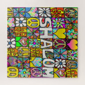 60s Psychedelic Shalom LOVE Puzzle (Horizontal)