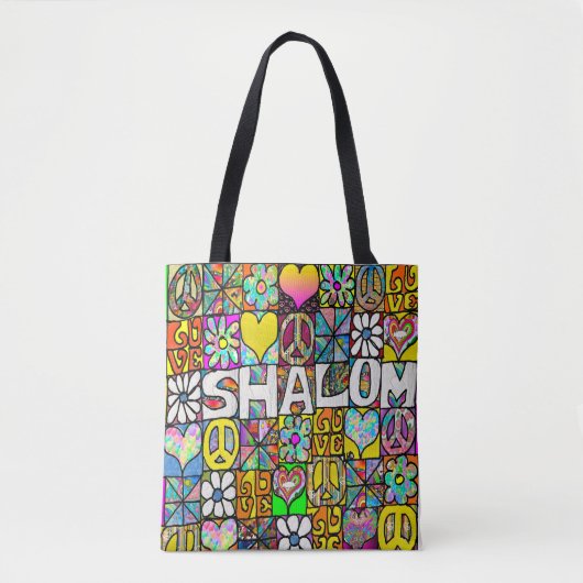 60s Psychedelic Shalom LOVE Tasche (Vorderseite)