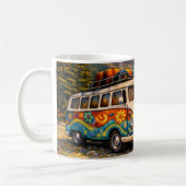 60s Retro Traveler Hippie Bus Camper Van Lake Life Kaffeetasse (Links)