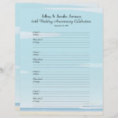 60th Anniversary Party Guest Book Sign-In Page (Vorne/Hinten)
