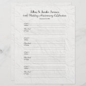 60th Anniversary Party Guest Book Sign-In Page (Vorne/Hinten)