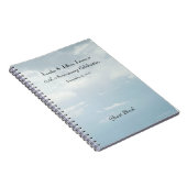 60th Anniversary Party Guest Book, Sky & Clouds Notizblock (Rechte Seite)