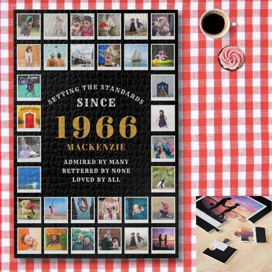 60th Birthday 1966 Family Memories Photo Collage Puzzle