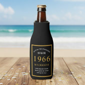 60th Birthday 1966 Name Elegant Chic Black Gold Flaschenkühler