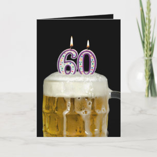 60th Birthday Beer Karte