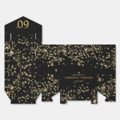 60th Birthday  Black & Gold Confetti Personalized Geschenkschachtel (Ungefaltet)