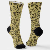 60th Birthday Black/Gold Random Number Pattern  Socken (Gewinkelt)