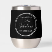 60th Birthday Black Silver Personalized Party (Vorderseite)
