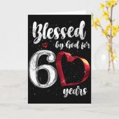 60th Birthday Blessed By God For 60 Years Birthday Karte (Gelbe Blume)