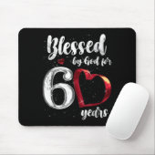 60th Birthday Blessed By God For 60 Years Birthday Mousepad (Mit Mouse)