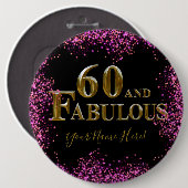60th Birthday Button (Vorne & Hinten)