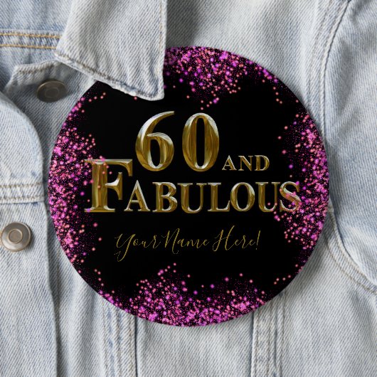 60th Birthday Button (Beispiel)