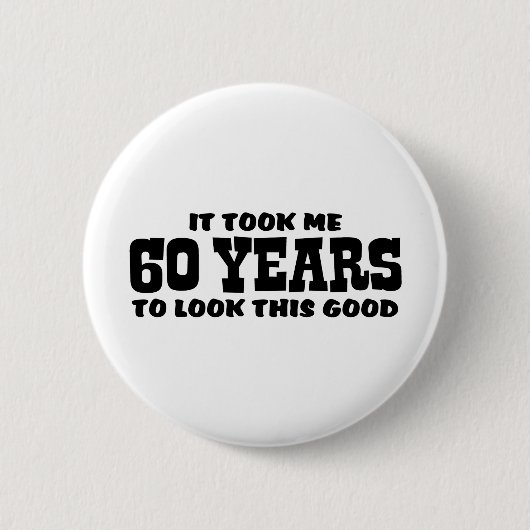 60th Birthday Button (Vorderseite)