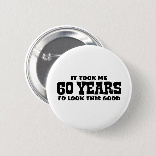 60th Birthday Button (Vorne & Hinten)