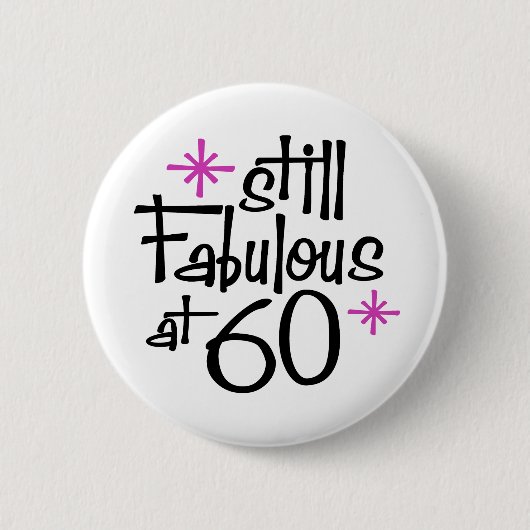 60th Birthday Button (Vorderseite)