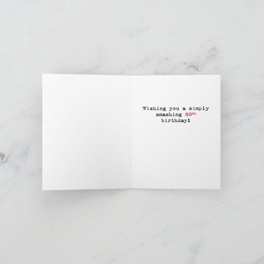 60th Birthday Card — Sensational Sixty Karte (Innenseite)