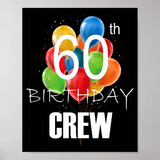 60th Birthday Crew 60 Party Crew Group Women Poster (Vorne)