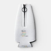 60th Birthday Golf Cheers Beers Minimal Party Flaschenkühler (Rückseite)