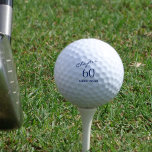 60th Birthday Golfball<br><div class="desc">Sie suchen ein einzigartiges und nachdenkliches Geschenk für den 60. Geburtstag Ihres Lieben? Karo unsere individuell gestaltbaren 60. Geburtstagsgolfbälle aus Zazzle, die sich perfekt für alle Golfer eignen. Personalisieren Sie sie mit ihrem Namen, einer speziellen Nachricht, oder sogar einem Foto, und zeigen Sie ihnen, wie sehr sie geliebt werden, während...</div>