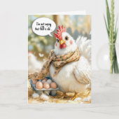 60th Birthday Hen With Eggs in Carton Karte (Vorderseite)