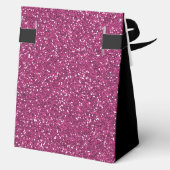 60th Birthday Hot Pink Glitter Black Thank You Geschenkschachtel (Rückseite)