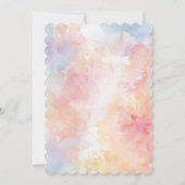 60th Birthday Invitation | Pastel Watercolor Gold Einladung (Rückseite)