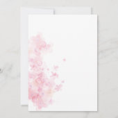 60th Birthday Invitation Pink Floral Watercolor Einladung (Rückseite)