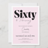 60th Birthday Invitation – Sixty & Thriving Einladung (Vorderseite)