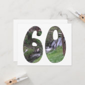 60th Birthday Karte (Vorderseite/Rückseite Beispiel)