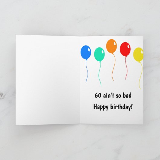 60th Birthday Karte (Innenseite)