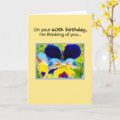 60th Birthday Karte (Gelbe Blume)