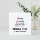 60th Birthday Karte (Stehend Vorderseite)