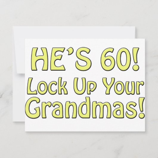 60th Birthday Karte (Vorderseite)