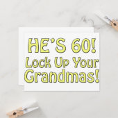 60th Birthday Karte (Vorderseite/Rückseite Beispiel)