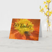 60th Birthday Karte (Gelbe Blume)