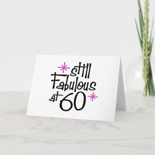 60th Birthday Karte (Vorderseite)