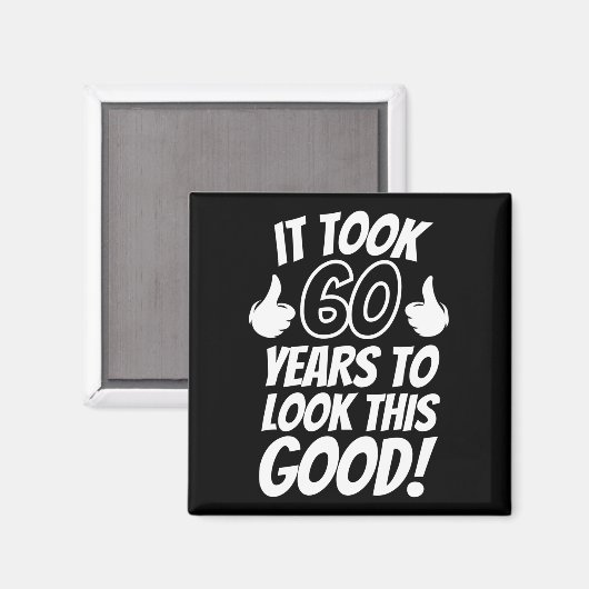 60th Birthday Magnet (Vorderseite/Rückseite)