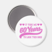 60th Birthday Magnet (Vorderseite/Rückseite)