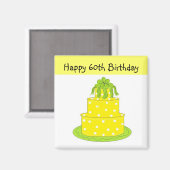60th Birthday Magnet (Vorderseite/Rückseite)