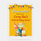 60th Birthday Mexican Fiesta Bienvenidos Welcome Acrylschild (Vorderseite)